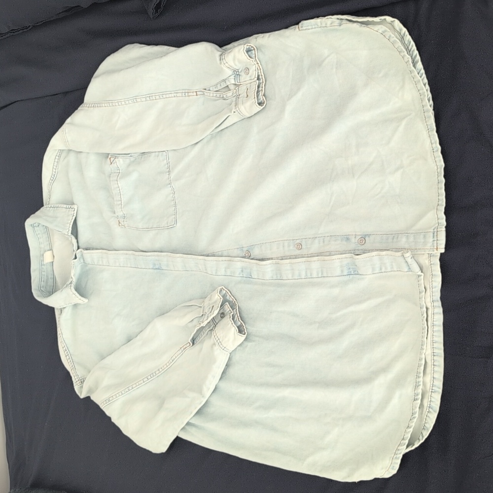 H&M Light Blue Denim Shirt Dress